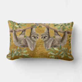 Gold Cushion - Sloth Design  ランバークッション