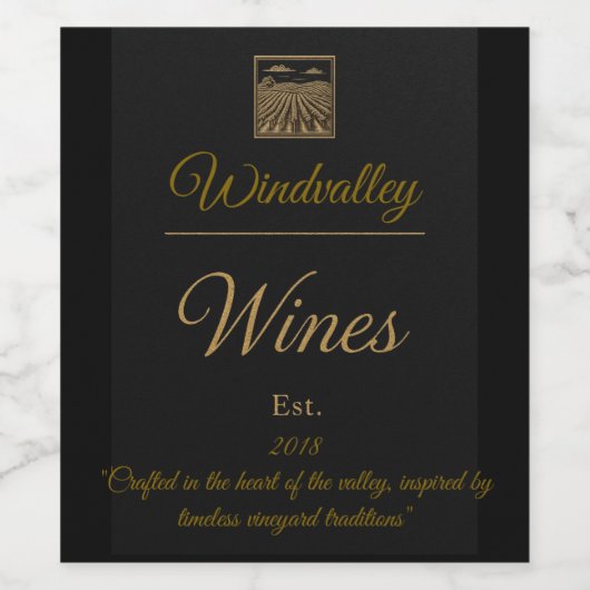 Gold Custom ワインラベル (シングルラベル)