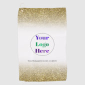 Gold Custom Golf Towels With Logo No Minimum  ゴルフタオル (正面)
