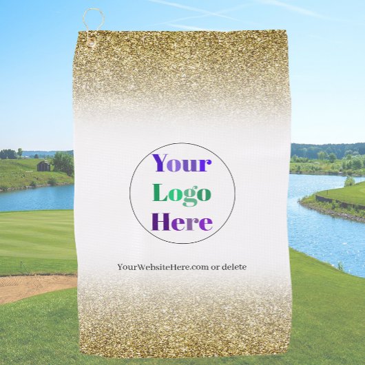 Gold Custom Golf Towels With Logo No Minimum  ゴルフタオル