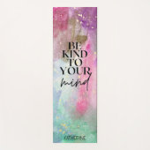 Gold Custom Name Workout motivational monogram ヨガマット (正面)