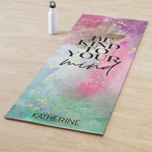 Gold Custom Name Workout motivational monogram ヨガマット (インサイチュ)