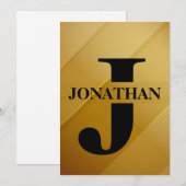 Gold Dad Initial Name Appreciation Design シーズンカード (正面/裏面)