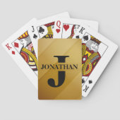 Gold Dad Initial Name Appreciation Design トランプ (裏面)