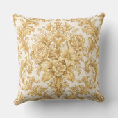Gold Damask Floral クッション (裏面)