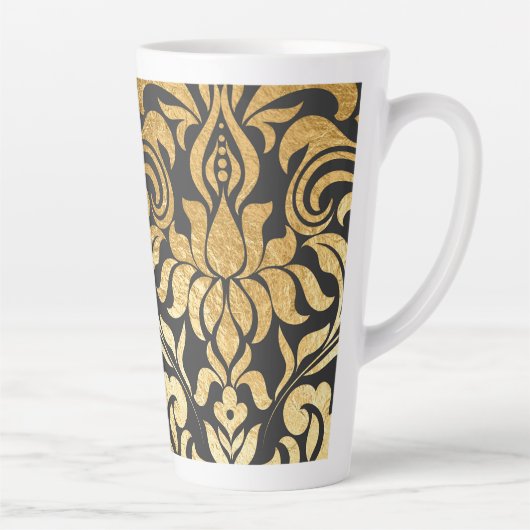 Gold Damask (matching journal available) カフェラテマグ (右)