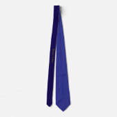 Gold & Dark Blue Color Professional Plain Own Name ネクタイ (裏面)
