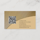Gold Design, Name & Monogram, QR code 名刺 (裏面)
