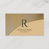 Gold Design, Name & Monogram, QR code 名刺 (正面)