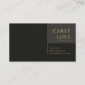 Gold Diamond Floral Color Block Midnight Black 名刺 (裏面)