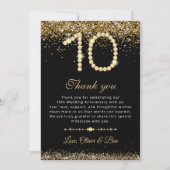 Gold Diamonds 10th Anniversary Thank You Card 招待状 (正面)