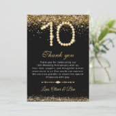Gold Diamonds 10th Anniversary Thank You Card 招待状 (スタンド正面)