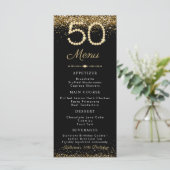 Gold Diamonds 50th Birthday Dinner Flat Menu メニュー (スタンド正面)