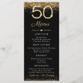 Gold Diamonds 50th Birthday Dinner Flat Menu メニュー (正面)