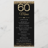 Gold Diamonds 60th Birthday Dinner Flat Menu メニュー (正面)