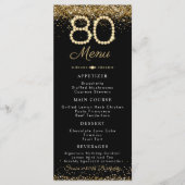 Gold Diamonds 80th Birthday Dinner Flat Menu メニュー (正面)