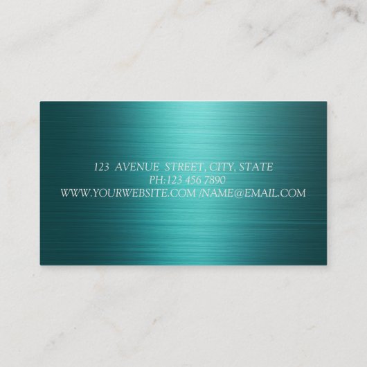 Gold Diamonds Broom House Green Metallic 名刺 (裏面)