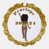 Gold & Diamonds Dancer Ornament Card A オーナメントカード (裏面)