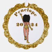 Gold & Diamonds Dancer Ornament Card B オーナメントカード (裏面)