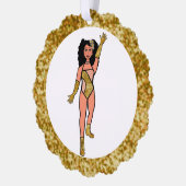 Gold & Diamonds Dancer Ornament Card B オーナメントカード (左)