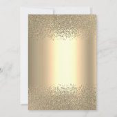 Gold Diamonds Heart Dress Bridal Shower 招待状 (裏面)