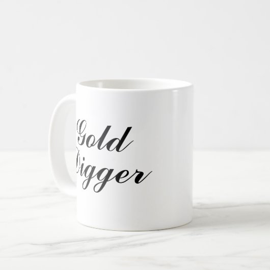 Gold Digger coffee mug gift コーヒーマグカップ (正面左)
