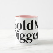 Gold Digger funny coffee mug with pink accents マグカップ (中央)