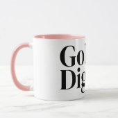 Gold Digger funny coffee mug with pink accents マグカップ (左)