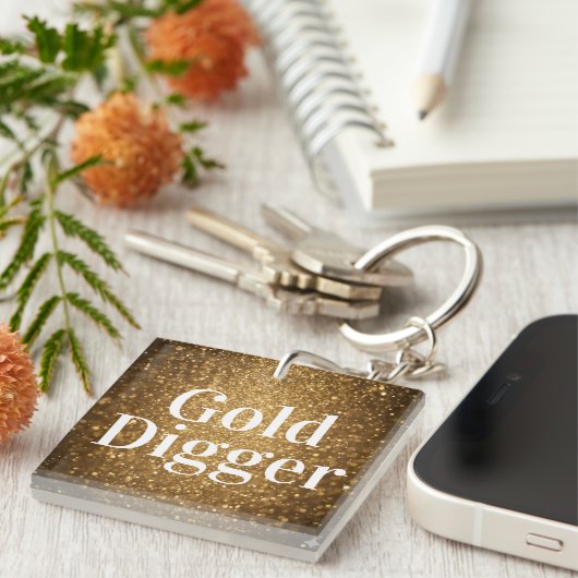 Gold Digger keychain gift キーホルダー (正面右)