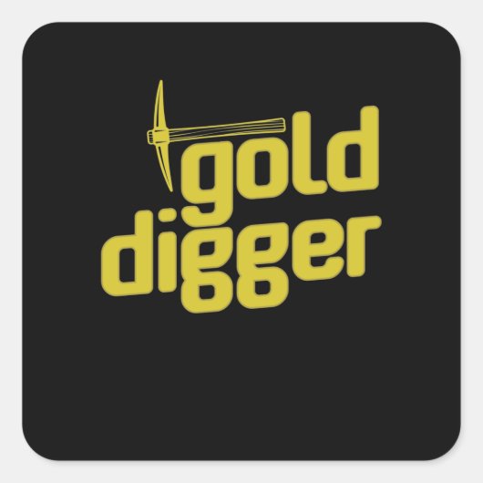 Gold Digger Spitzhacke Pickel Werkzeug スクエアシール (正面)