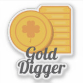 Gold Digger St Patrick's Day Gold Coins シール (正面)