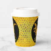 Gold Dinosaur Hide Happy Birthday!  紙コップ (左)