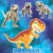  Gold Dinosaur Personalized Name シール