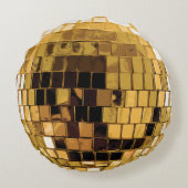 Gold Disco Disco Ball ラウンドクッション (裏面)