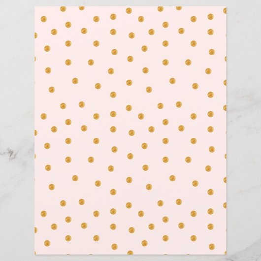 Gold Dots and Hand-Painted Florals Blush Pink (裏面)