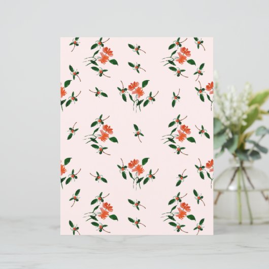 Gold Dots and Hand-Painted Florals Blush Pink (スタンド正面)