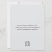 Gold Double Happiness Lanterns Chinese Invites 招待状 (裏面)