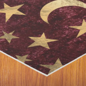 Gold Dragon on Burgundy with Stars Moon Monogram  ヨガマット