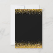 Gold Dress Faux Glitter Sweet 16 Birthday 出欠カード (裏面)