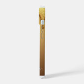 Gold Dripping Glitter Red Glam Holiday Gift iPhone 15ケース (左側面)