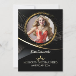 Gold Dust Premium Pageant Promo Card 招待状