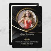 Gold Dust Premium Pageant Promo Card 招待状 (正面/裏面)