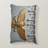 Gold Eagle Emblem With Spread Wings アクセントクッション (裏面(縦))