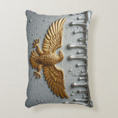 Gold Eagle Emblem With Spread Wings アクセントクッション (正面(垂直))