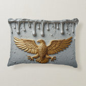 Gold Eagle Emblem With Spread Wings アクセントクッション (裏面)