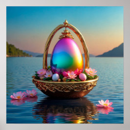 Gold easter egg ポスター