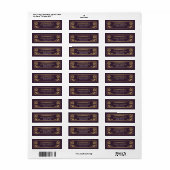 Gold Eggplant Medieval Fantasy Sword Wedding Label ラベル (フルシート)