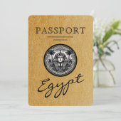Gold Egypt Passport Wedding Invitation 招待状 (スタンド正面)