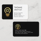 Gold Electric Bulb Fixit Tools 名刺 (正面/裏面)