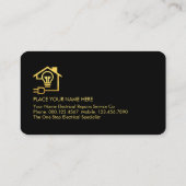 Gold Electric Bulb Lightning Power 名刺 (裏面)